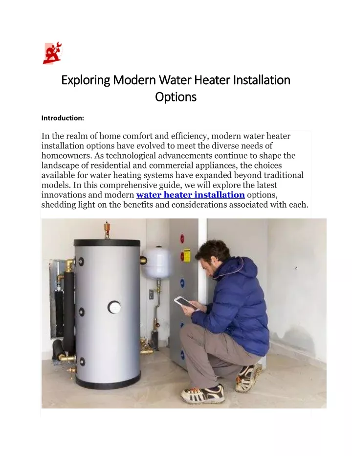 exploring modern water heater installation