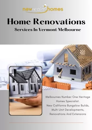 Home Renovations Services In Vermont Melbourne| New Realm Homes