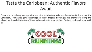 taste the caribbean authentic flavors await