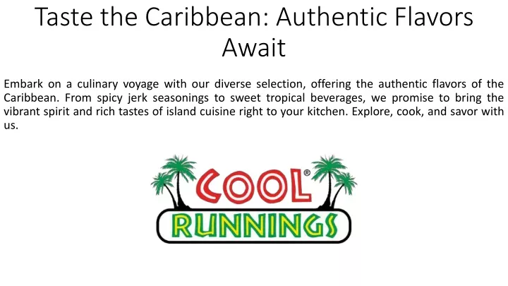 taste the caribbean authentic flavors await