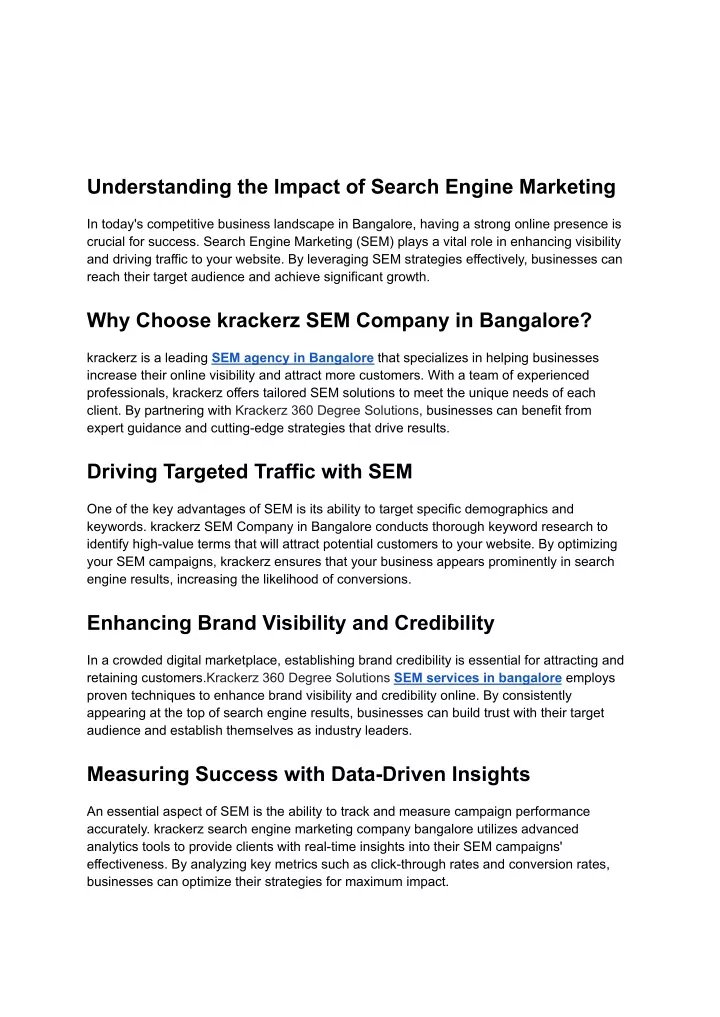 understanding the impact of search engine