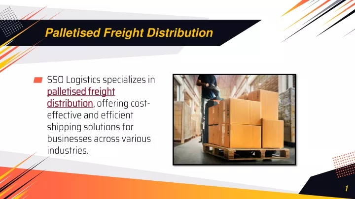 palletised freight distribution