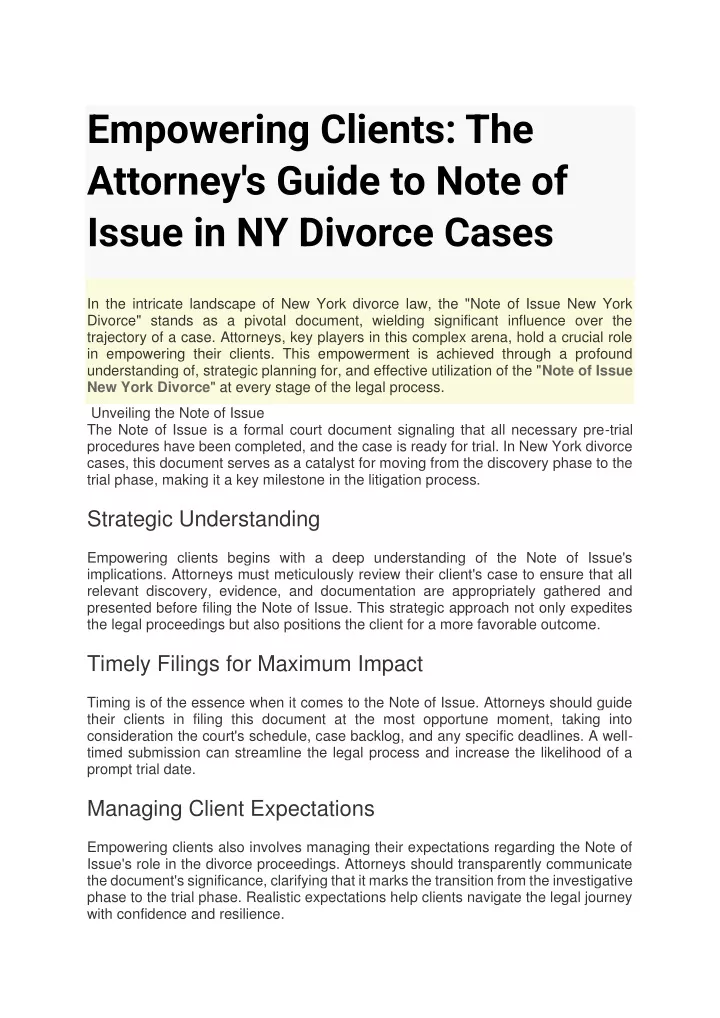 empowering clients the attorney s guide to note