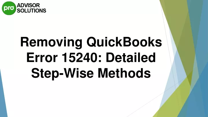 removing quickbooks error 15240 detailed step