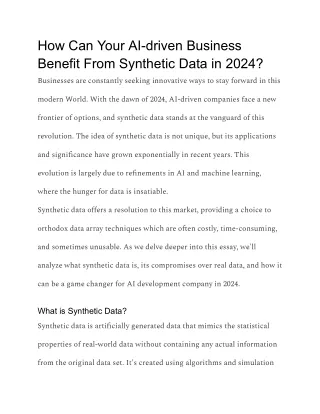 how can your ai driven business benefit from