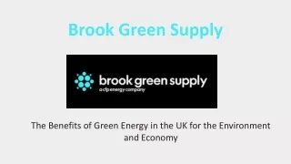 The Benefits of Green Energy in the UK for the Environment and Economy