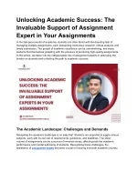 Unlocking Academic Success_ The Invaluable Support of Assignment Experts in Your Assignments - slide 1