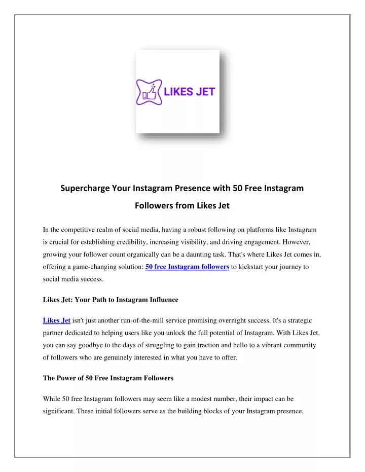 supercharge your instagram presence with 50 free