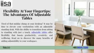 Flexibility At Your Fingertips: The Advantages Of Adjustable Tables