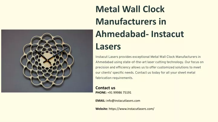 metal wall clock manufacturers in ahmedabad