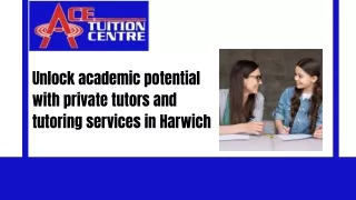 Unlock academic potential with private tutors and tutoring services in Harwich