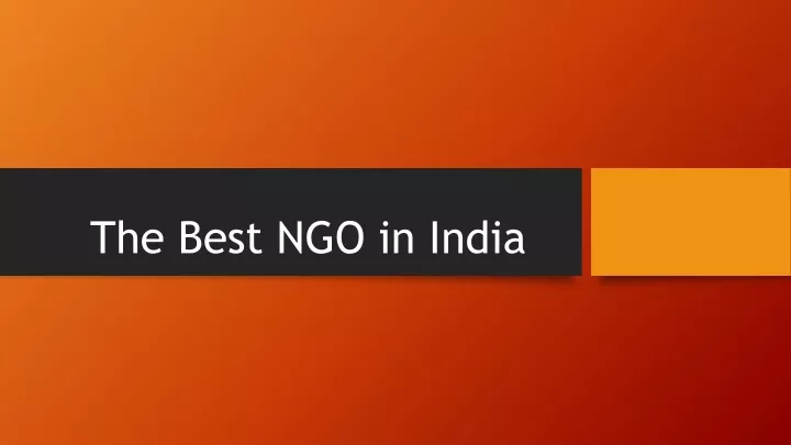 the best ngo in india