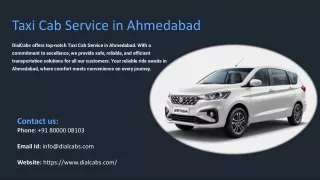 Taxi Cab Service in Ahmedabad, Best Taxi Cab Service in Ahmedabad