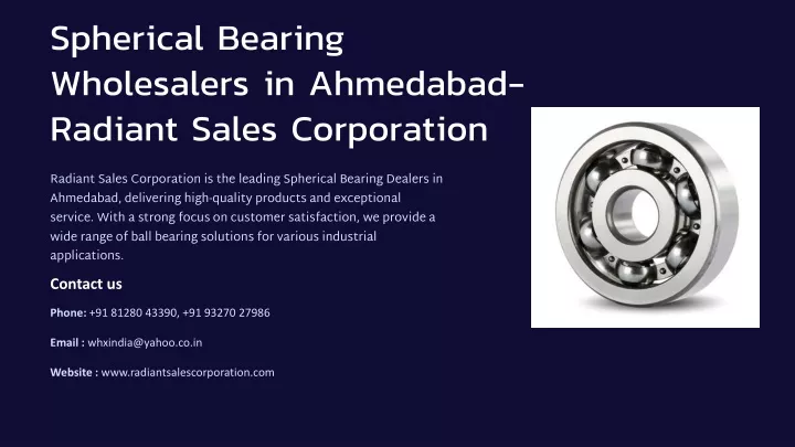 spherical bearing wholesalers in ahmedabad