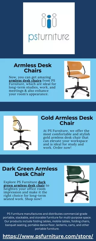Armless Desk Chairs