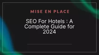 SEO For Hotels