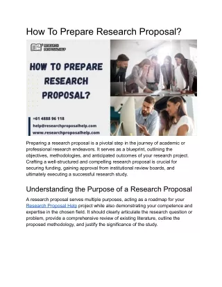 How To Prepare Research Proposal?