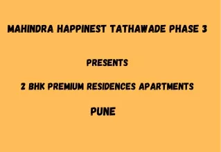 Mahindra Happinest Tathawade Phase 3 Pune  E-Brochure