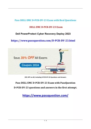 pass dell emc d pcr dy 23 exam with real questions
