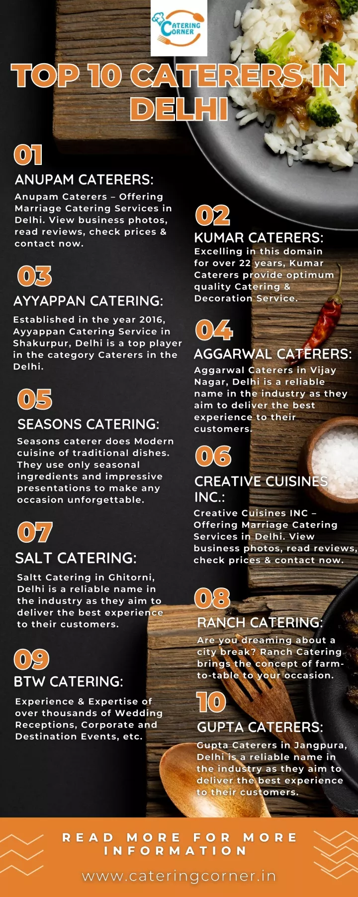 top 10 caterers in delhi delhi