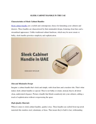 Sleek Cabinet Handle in UAE