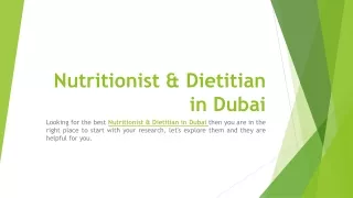 Nutritionist & Dietitian in Dubai