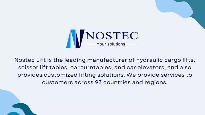 nostec lift is the leading manufacturer