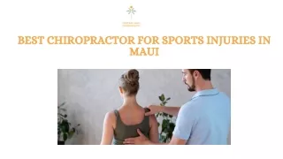 Best chiropractor for sports injuries in Maui