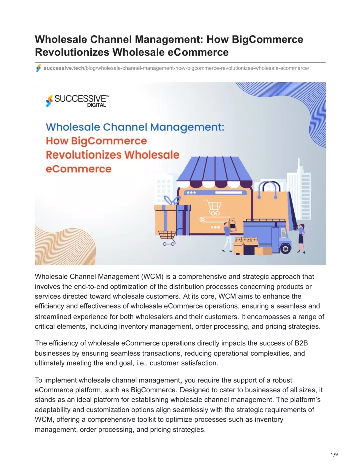 wholesale channel management how bigcommerce