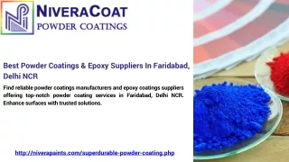 Best Powder Coatings & Epoxy Suppliers In Faridabad, Delhi NCR