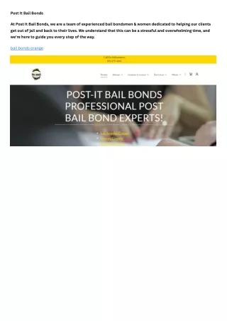 post it bail bonds