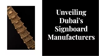 signboard manufacturer in dubai