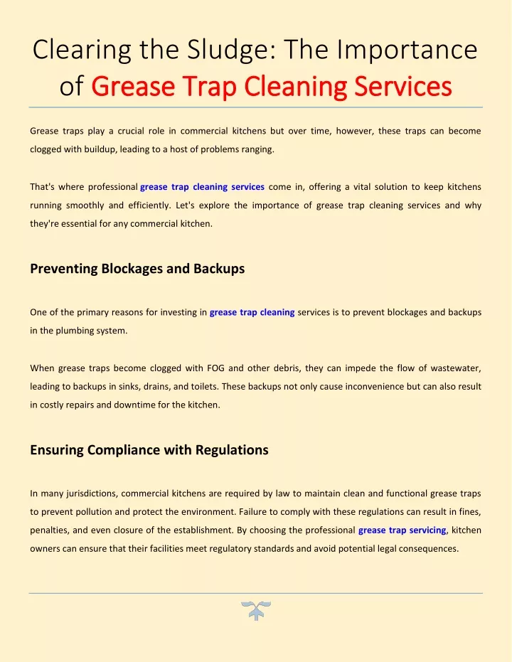 clearing the sludge the importance of grease trap