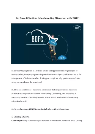 Perform Effortless Salesforce Org Migration with BOFC