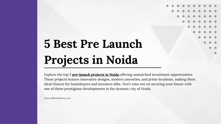 5 best pre launch projects in noida