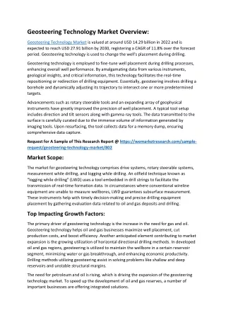 geosteering technology market overview