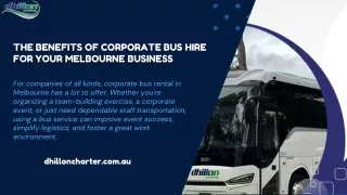 The Benefits of Corporate Bus Hire for Your Melbourne Business