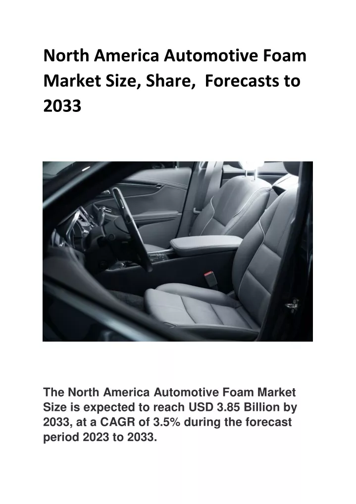 north america automotive foam market size share