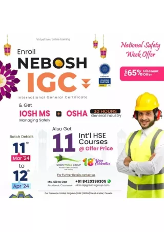 Mastering Safety Nebosh IGC Courses in Jharkhand