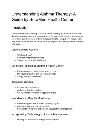 Understanding Asthma Therapy_ A Guide by SuraMed Health Center