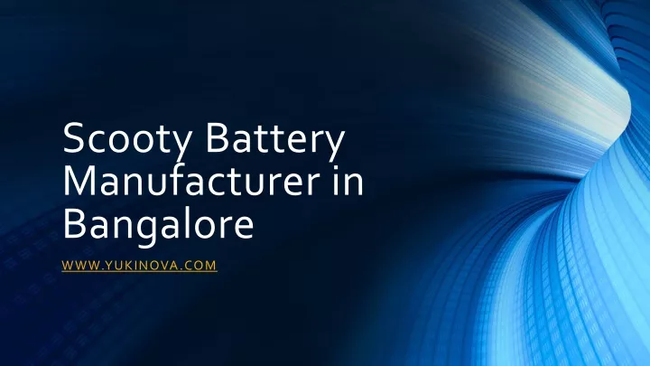 scooty battery manufacturer in bangalore