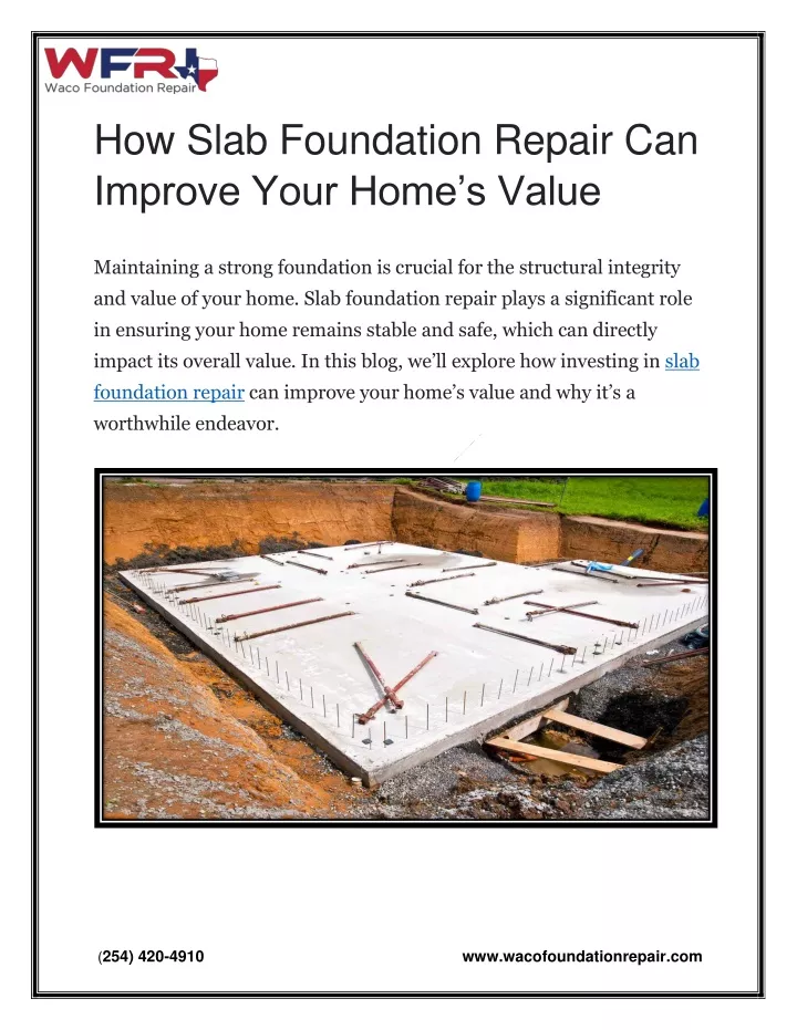 how slab foundation repair can improve your home