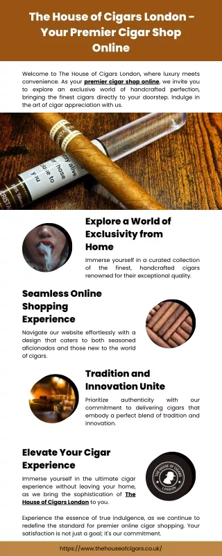 The House of Cigars London - Your Premier Cigar Shop Online