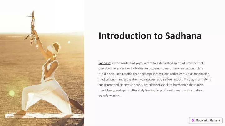 introduction to sadhana