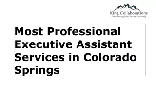 Most Professional Executive Assistant Services in Colorado Springs 