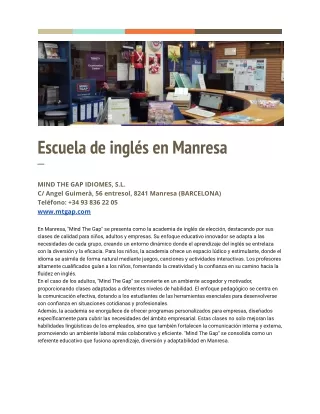 Escuela de ingles en Manresa
