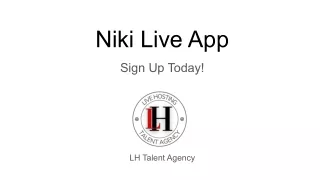 Niki live sign up
