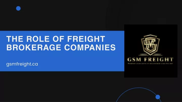 the role of freight brokerage companies