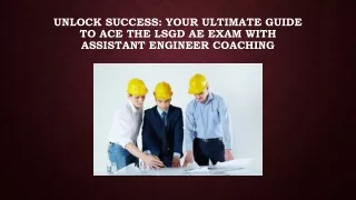 Assistant Engineer coaching