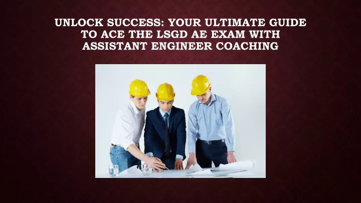 unlock success your ultimate guide to ace the lsgd ae exam with assistant engineer coaching